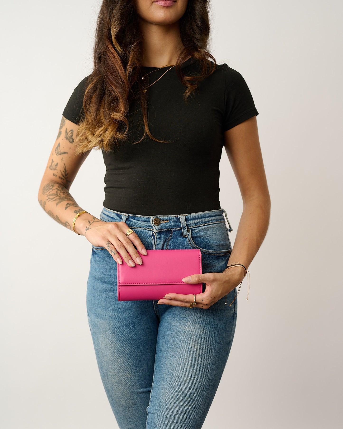 Francine Bright Pink Belt, Crossbody, Shoulder & Clutch Bag