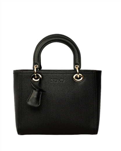 Chancy Black Satchel & Shoulder Bag