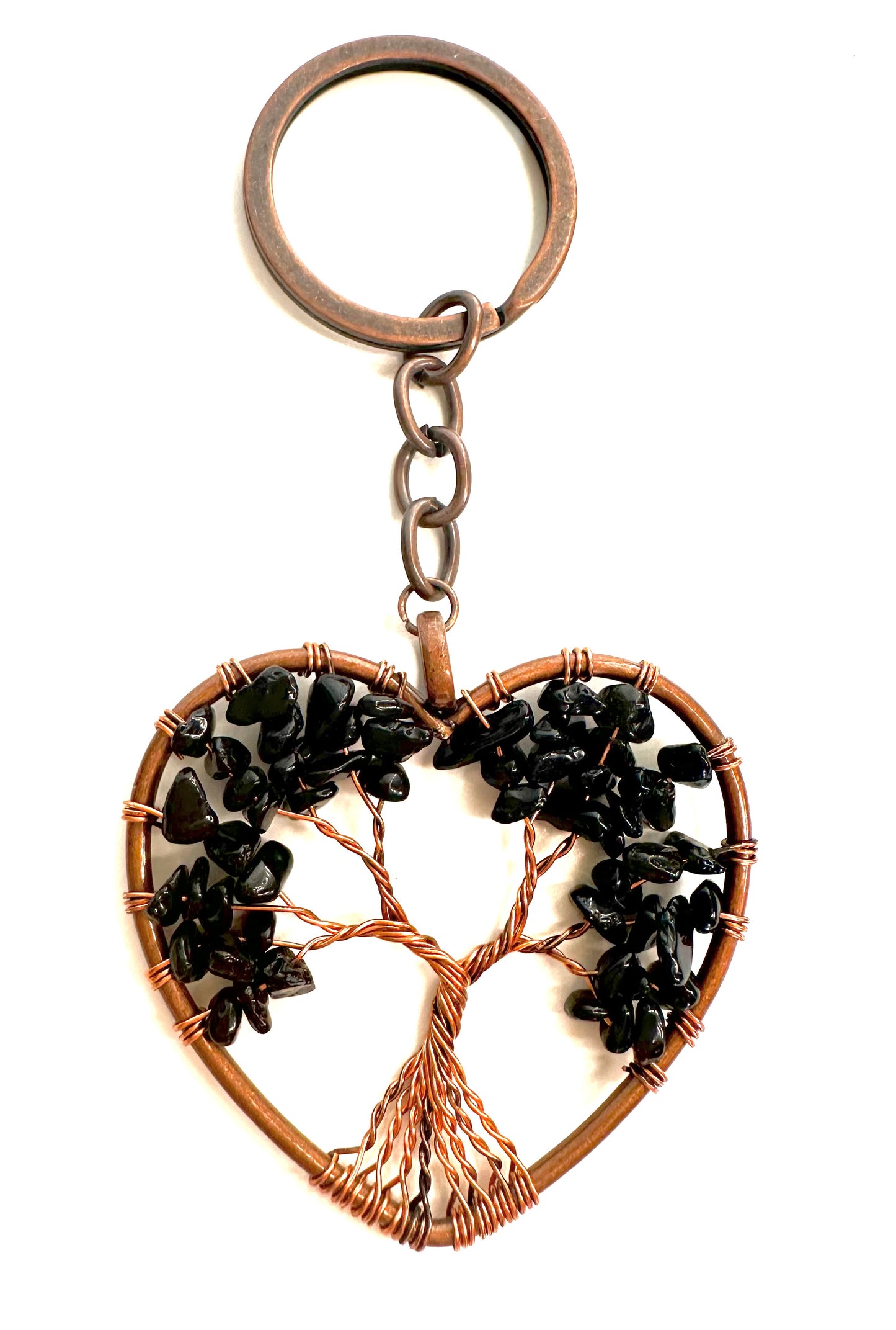 Natural Gem Stone Chakra Healing Tree Charms / Key Chain