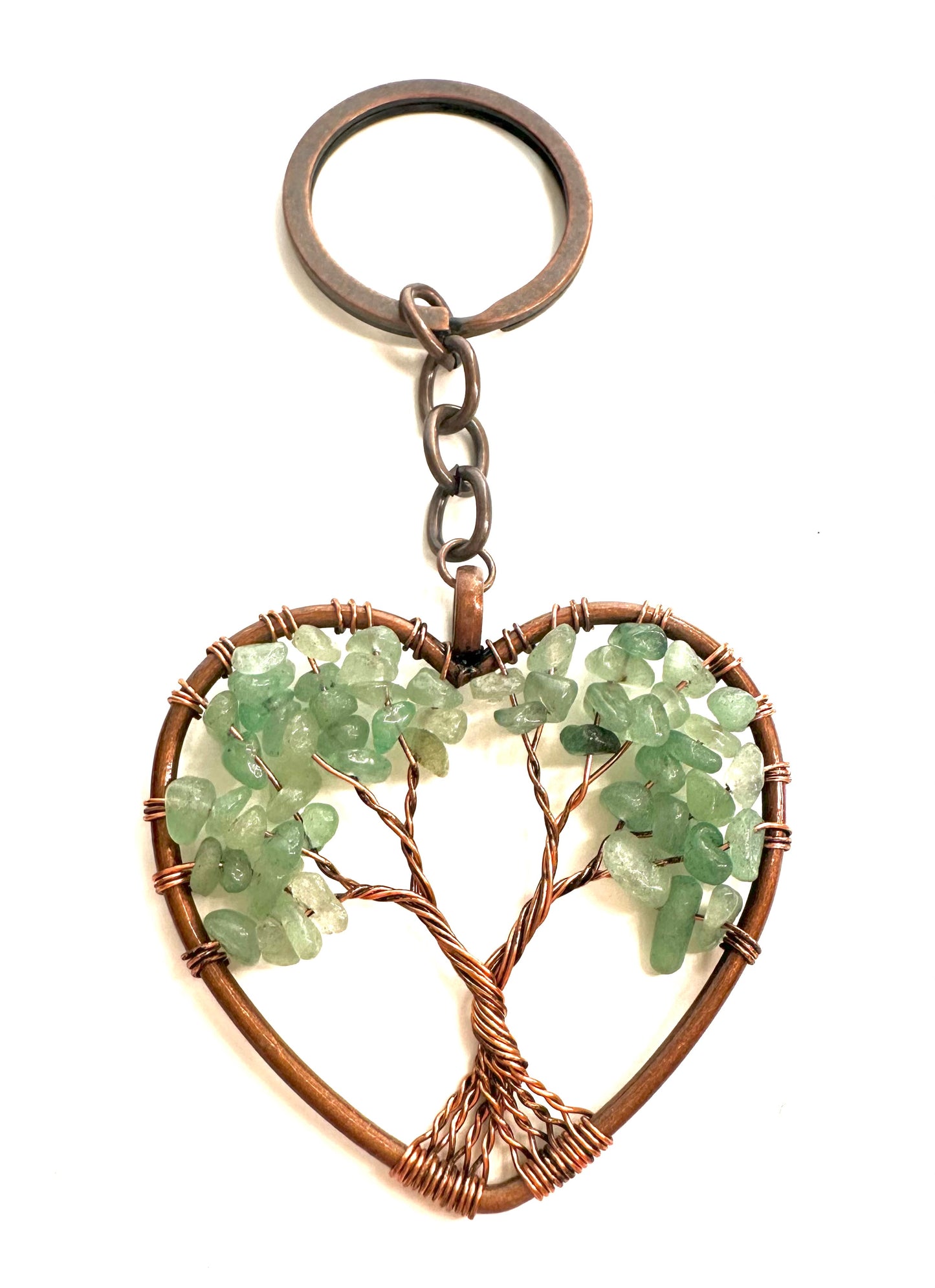 Natural Gem Stone Chakra Healing Tree Charms / Key Chain